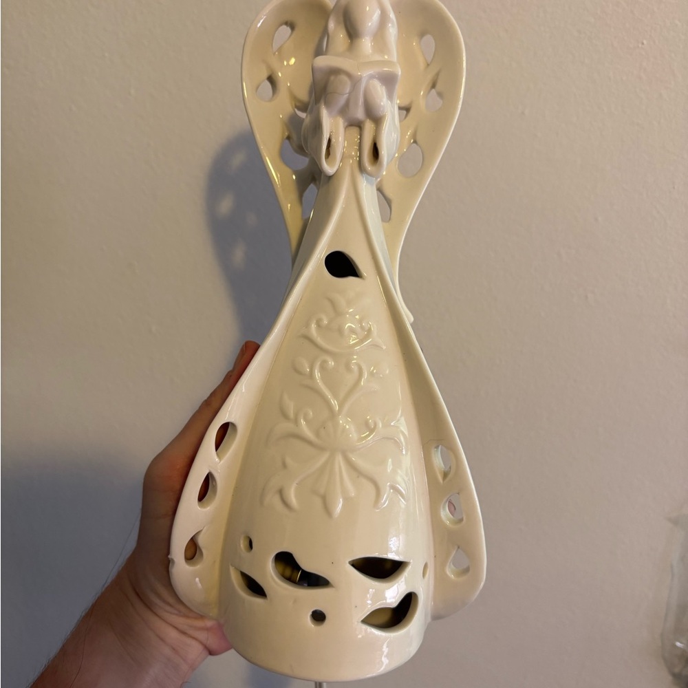 Cream Ceramic Angel Figurine